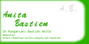 anita bastien business card